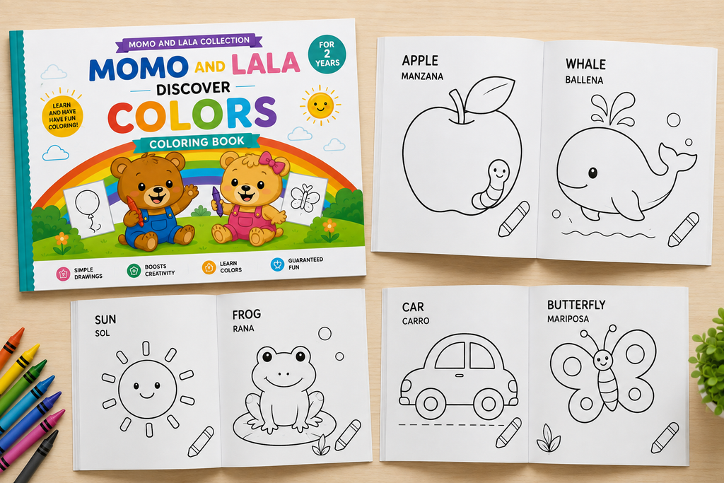MomoandLala - Libro para Colorear 2 años