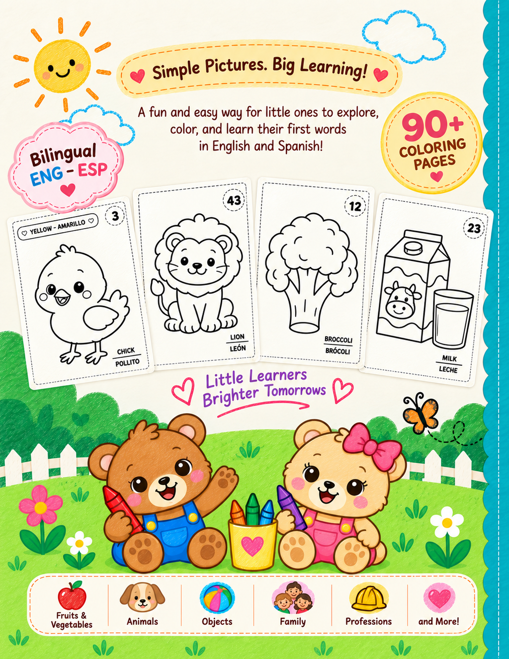 My First Coloring Book with Momo and Lala - Digital Coloring Book 2 years